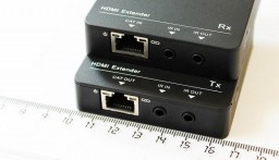 Комплект из приемника и передатчика HDMI сигнала по витой паре по сниженной цене!